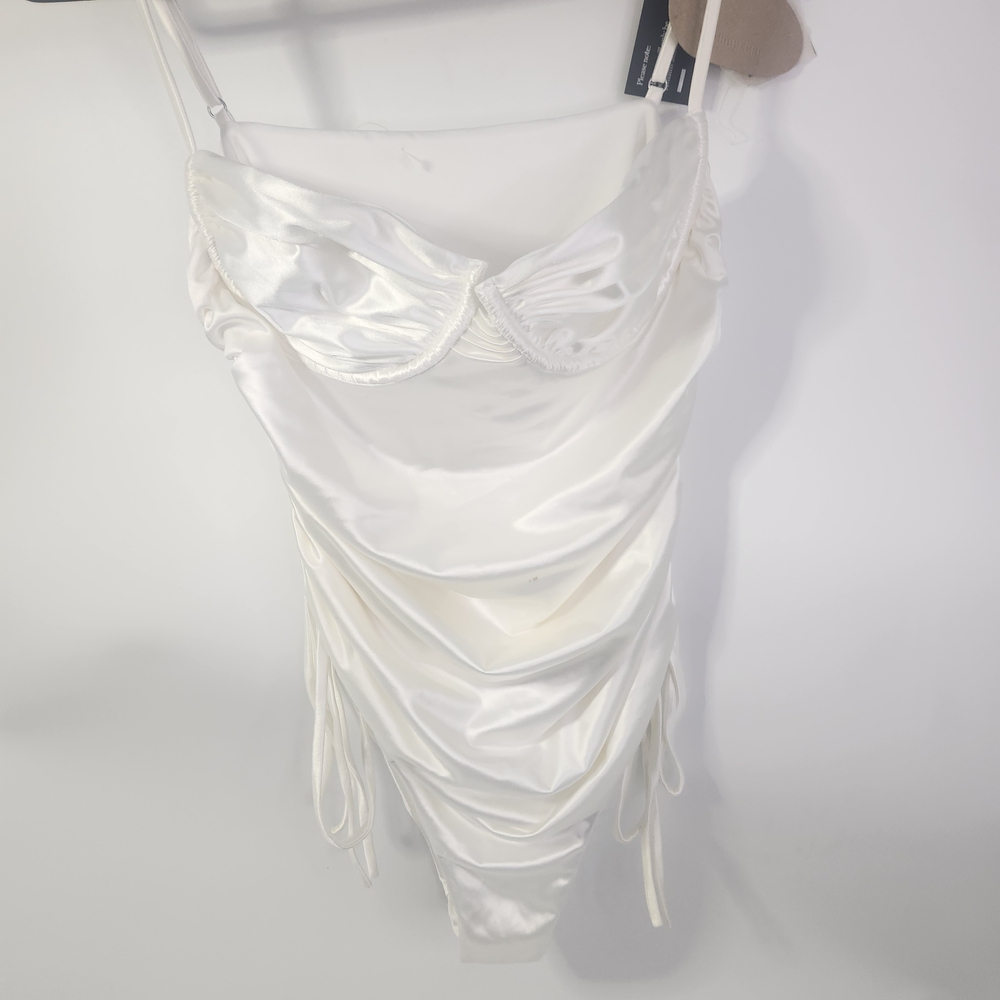 Elegant White Satin Women's Sleepwear